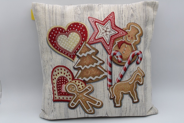 La corde à Linge - L'esprit montagne - voilages rideaux bain linge de maison Vosges Gérardmer Coussin Pain d'épices 45cm x 45cm – Image 3