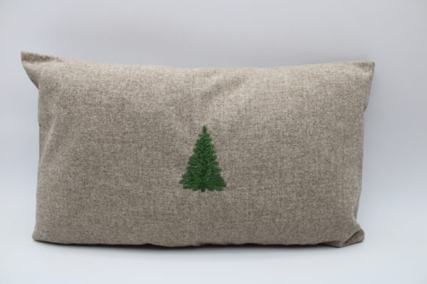 Housse de coussin brodée Sapin