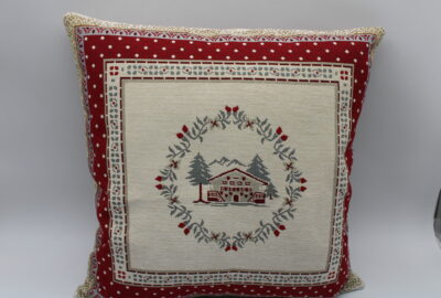 Housse de coussin jacquard 45cm x 45cm Chalet