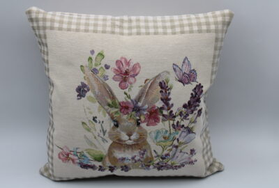 Coussin Pâques Lapinou jacquard 45cm x 45cm