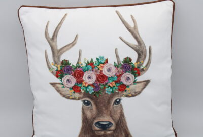 Coussin complet Madame le Cerf 45cm x 45cm