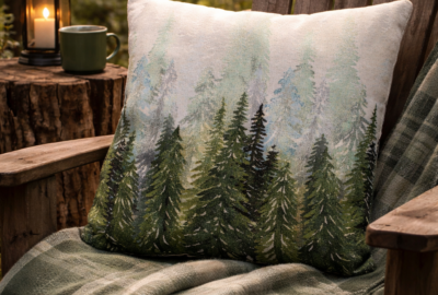 Housse de Coussin jacquard Sapin