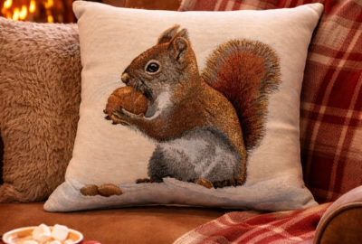 Coussin jacquard Ecureuil 45cm x 45cm