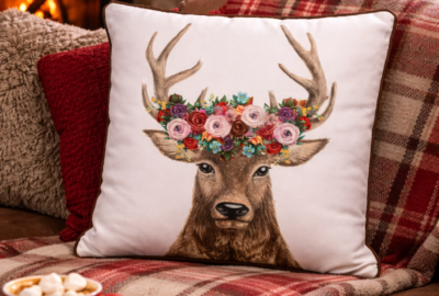 Coussin complet Madame le Cerf 45cm x 45cm