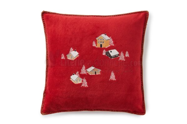 Housse de coussin polaire brodée – Image 2