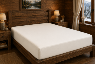 Drap housse coton 57 fils coloris Crème