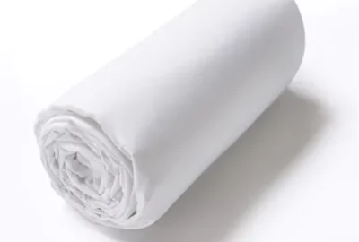 Drap housse coton 57 fils coloris blanc