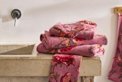 Linge éponge Pip Studio secret garden mauve