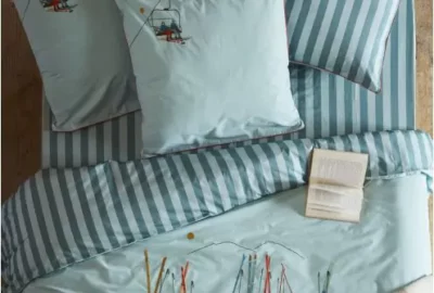 Passe montagne percale brodée