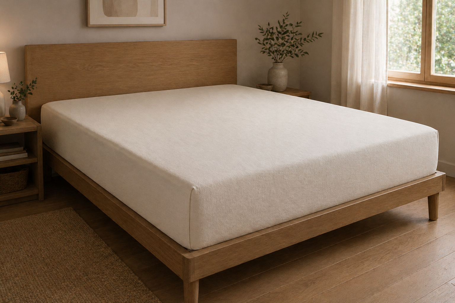 La corde à Linge - L'esprit montagne - voilages rideaux bain linge de maison Vosges Gérardmer Drap housse beige(crème) en coton lavé
