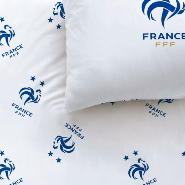 Housse de couette 240cm x 220cm + 2 taies carrées FFF – Image 2