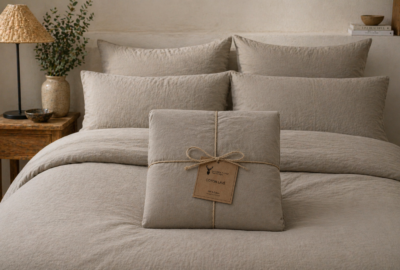 Housse de couette Lin en coton lavé