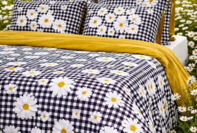 Taie -Pâquerettes - percale coton - l'Esprit Montagne