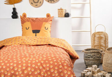 Housse de couette 140cm x 200cm + 1 taie Lion