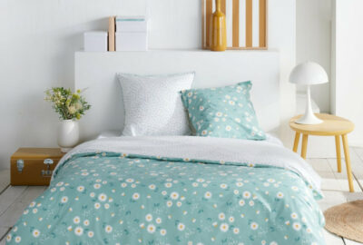 Housse de couette 240x220 + 2 taies Marguerites