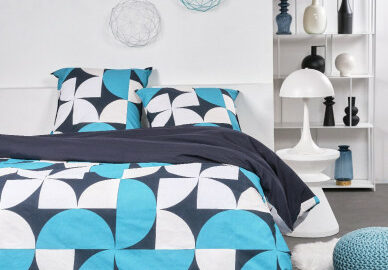 Housse de couette 240x220 + 2 taies turquoise