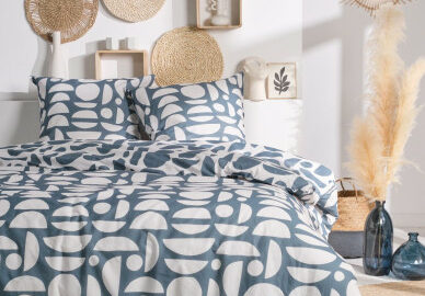 Housse de couette 240x220 + 2 taies géométrique