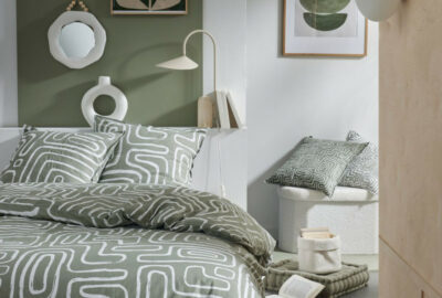 Housse de couette 240x220 + 2 taies  Matisse sauge