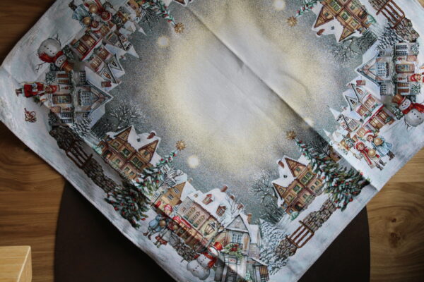 Nappe 100cm x 100cm  Lueurs de Noël