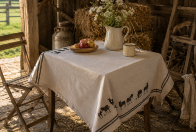 Nappe Arsène brodée - Sylvie Thiriez