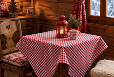 Nappe carreaux rouge et blanc bistrot