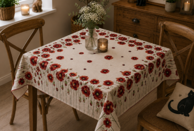 Nappe coquelicots 100cm x 100cm