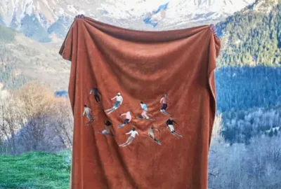 Plaid Après Ski caramel par Sylvie Thiriez