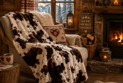 Plaid façon peau de vache