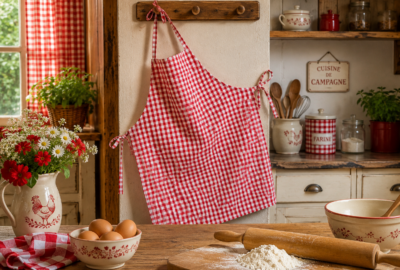 Tablier vichy coton Bistrot