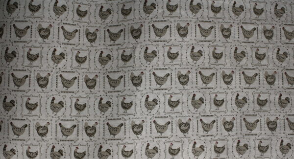 Tissu jacquard Poulettes en 140cm de large