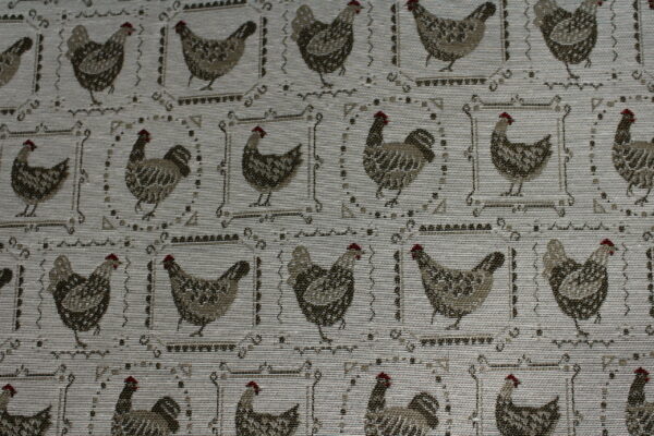 Tissu jacquard Poulettes en 140cm de large – Image 2
