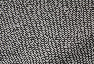 Tissu jacquard Froca façon tricot Noir et blanc