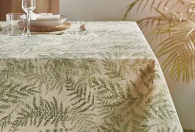 Tissu enduit Fougères en 150cm de large