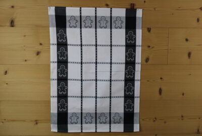 Torchon Pain d'épices marine et blanc