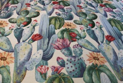 tissu cactus bleu
