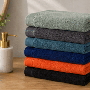 Serviettes de toilette 50 × 100 cm disponibles en plusieurs couleurs