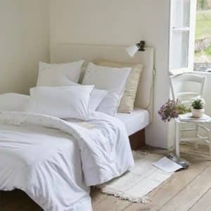 Jolis coeurs en percale brodée