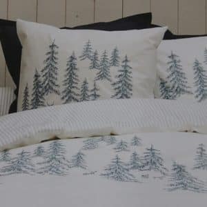 Taie d'oreiller Récit d'hiver en percale de coton