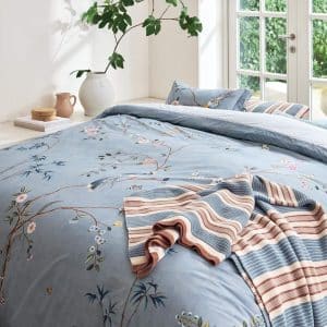 Bamboo Blossom bleu clair – vue du lit
