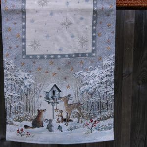 Chemin de table jacquard Hiver — vue d’ensemble
