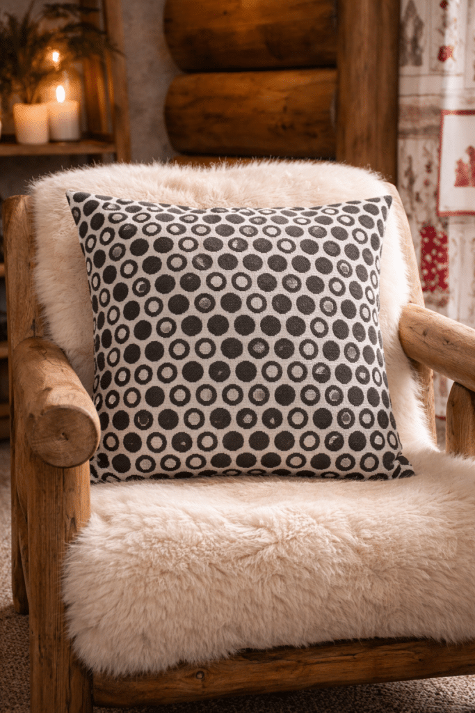 Coussin jacquard Porto – vue d’ensemble