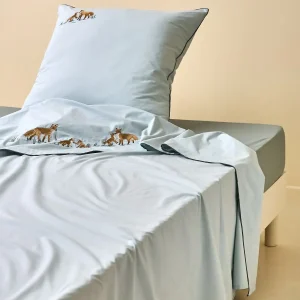 Drap brodé La vie des plaines Sylvie Thiriez