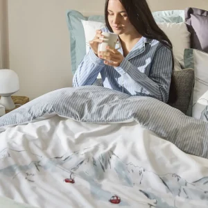 Housse de couette Rendez-vous au sommet en percale de coton 80 fils/cm²
