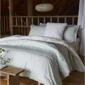 Linge de lit Spitzberg bleu glacier à chevrons aquarellés
