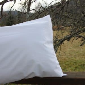 Taie blanche en percale de coton L’Esprit Montagne