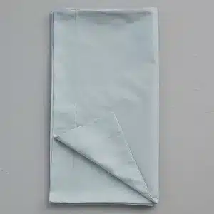 Taie de traversin en percale de coton bleu givré Sylvie Thiriez